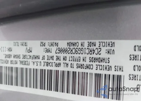 2012 Chrysler Town & Country Limited from USA, damaged, VIN 2C4RC1GG9CR200067